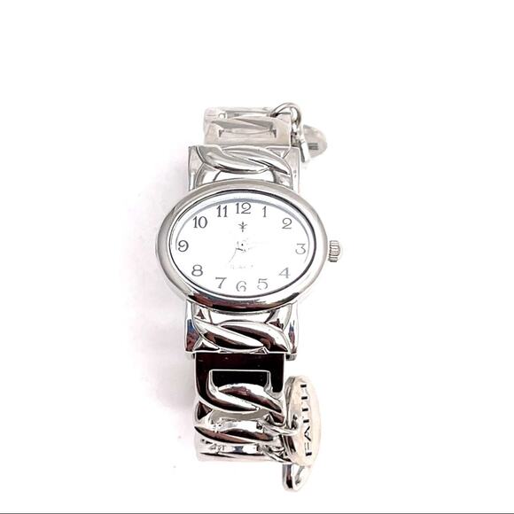 Silver faith hope watch with charms main image 5